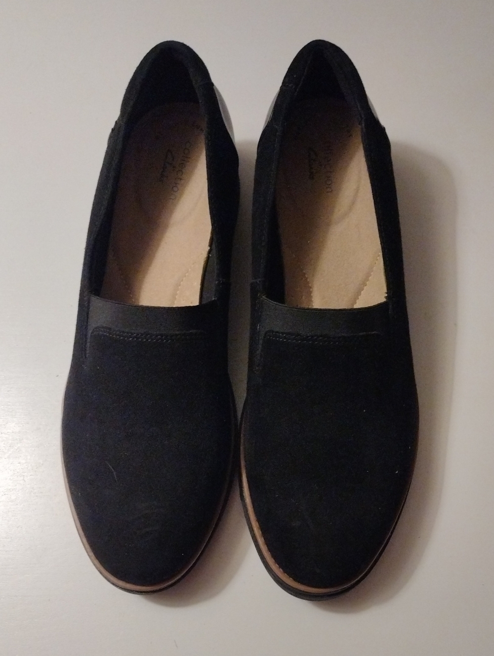 Clark Collections Black Slip-On Women's Loafers - Comfortable Everyday Style